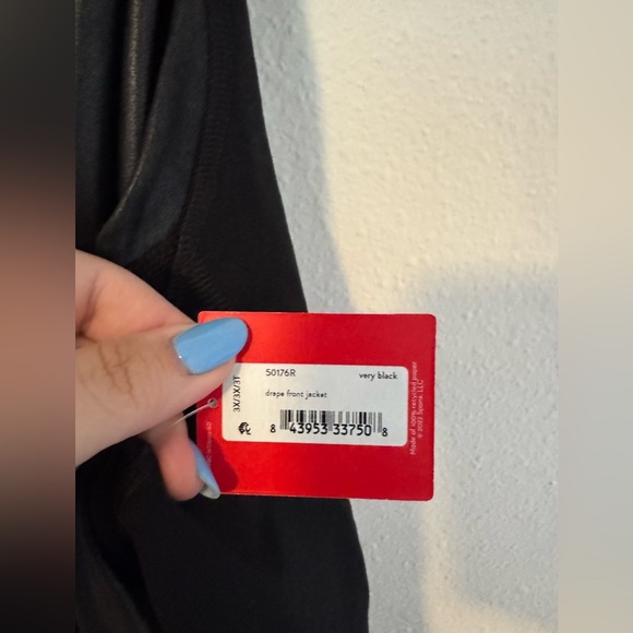 NEW Spanx Drape Front Jacket Black Faux Leather 3X Plus Stretch NWT - Picture 11 of 12